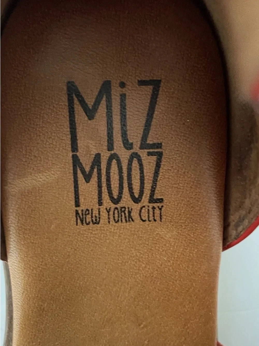 Miz Mooz Deeper Red Leather Sandals EU 36 US 5.5-6 Back Zip Comfort Boho